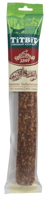 TiTBiT "Колбасный двор" лакомство для собак Сервелат Любительский - 270 г