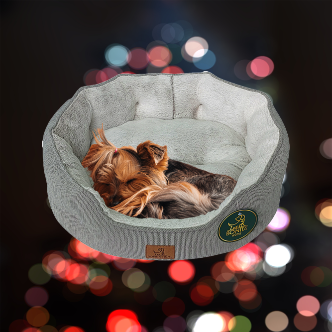 BONITAPET лежанка Тори для животных, серо-голубая, 60х52х18 см