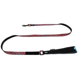 United Pets Complete me поводок для собак, 140 см, 16 мм, красная зебра