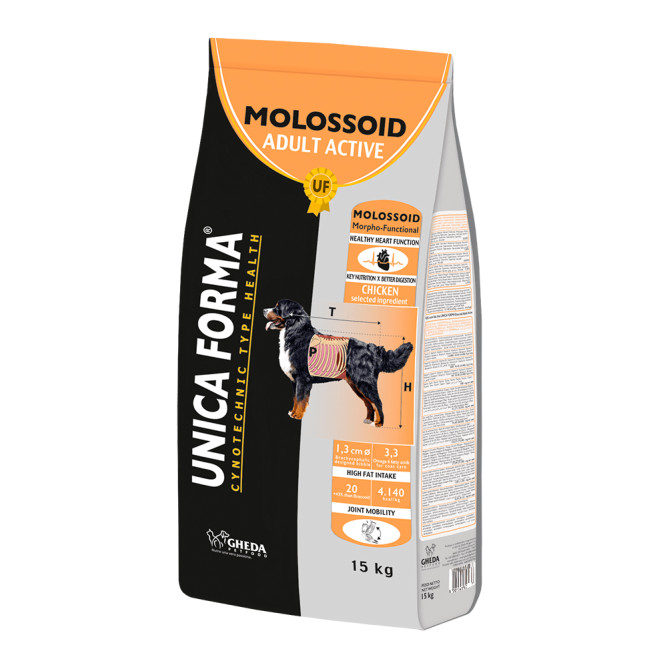 Unica Forma Molossoid Adult Active Chicken сухой корм для взрослых собак крупных и гигантских пород с курицей - 15 кг