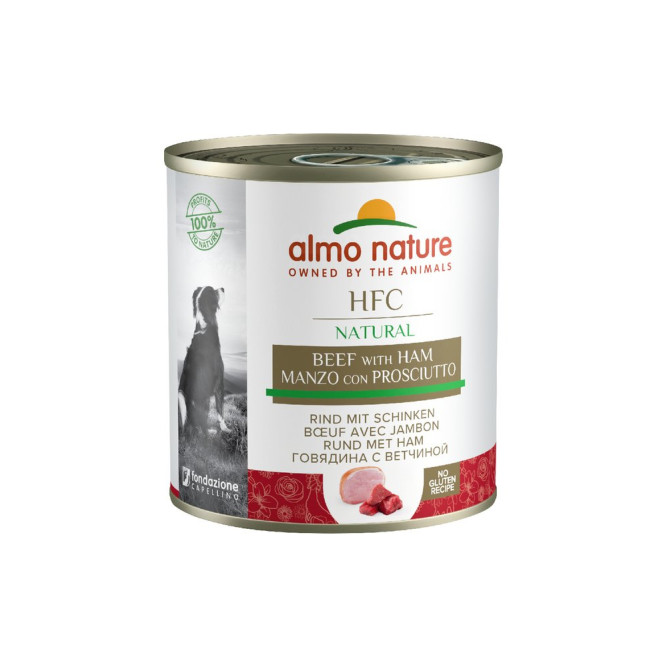 Almo Nature HFC Natural Beef with Ham консервы для собак с говядиной и ветчиной в собственном бульоне - 290 г х 12 шт