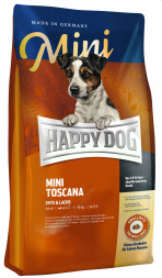 Happy Dog Supreme Mini Toscana сухой корм для собак  мелких пород с чувствительным пищеварением с уткой и лососем - 4 кг