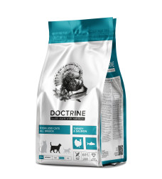 Doctrine сухой беззерновой корм для стерилизованных кошек и кастрированных котов с индейкой и лососем - 800 г