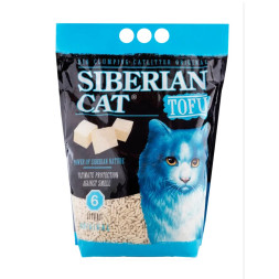 Сибирская Кошка &quot;Оригинальный&quot; комкующийся наполнитель для кошачьего туалета из тофу, без аромата - 6 л (2,8 кг)
