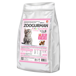 Зоогурман Kitten&Mother сухой корм для котят, беременных и кормящих кошек, с индейкой - 600 г