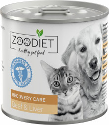 Zoodiet Recovery Care Beef&amp;Liver влажный корм для взрослых собак и кошек в период восстановления, с говядиной и печенью, в консервах - 240 г х 12 шт