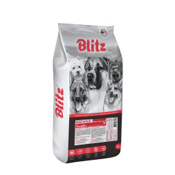 Blitz Sensitive Adult сухой корм для взрослых собак всех пород, с говядиной и рисом - 15 кг
