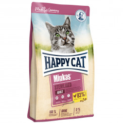 Happy Cat Minkas Sterilised сухой корм для стерилизованных кошек с птицей - 10 кг