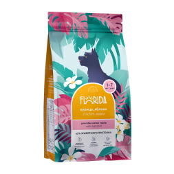 Florida Mini Adult Chicken сухой корм для взрослых собак малых пород с курицей и яблоком - 400 г