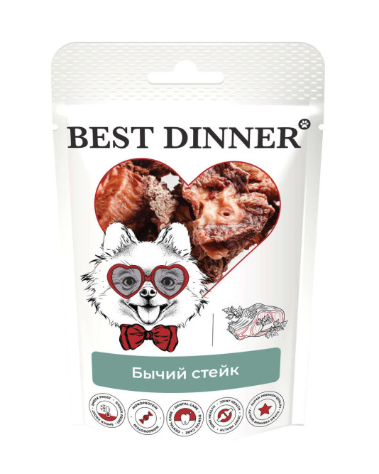 Best Dinner Freeze Dry лакомство для собак Бычий стейк - 55 г