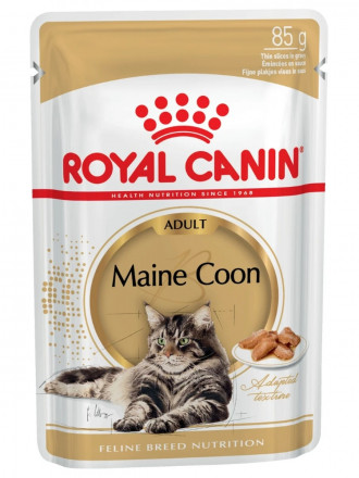 Royal Canin Maine Coon Adult паучи для взрослых кошек породы Мэйн Кун в соусе - 85 г х 24 шт