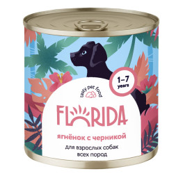 Florida консервы для собак с ягненком и черникой - 240 г х 12 шт