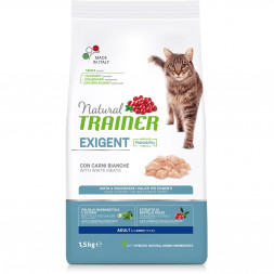 Trainer Natural Cat Exigent Adult сухой корм для привередливых кошек с белым мясом - 1,5 кг