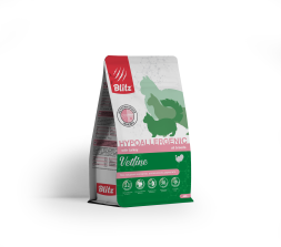 Blitz Vetline Hypoallergenic диетический полнорационный сухой корм для взрослых кошек при пищевой аллергии - 400 г