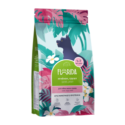 Florida Mini Adult Lamb сухой корм для взрослых собак малых пород с ягненком и грушей - 400 г