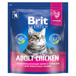 Brit Premium Cat Adult сухой корм для взрослых кошек с курицей - 2 кг