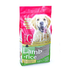 Nero Gold сухой корм для взрослых собак с ягненком и рисом - 12 кг
