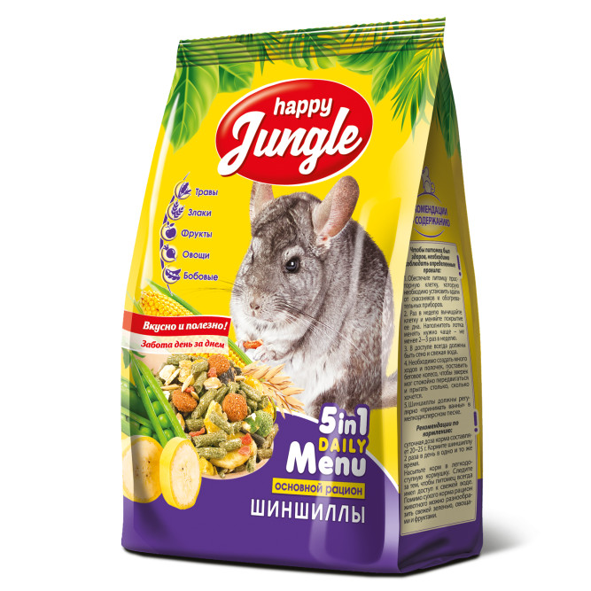 Happy Jungle сухой корм для шиншилл - 400 г