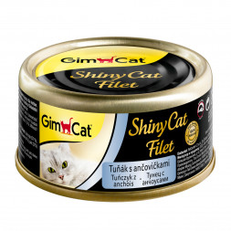Gimborn GimCat ShinyCat Filet влажный корм для кошек из тунца с анчоусами - 70 г х 24 шт