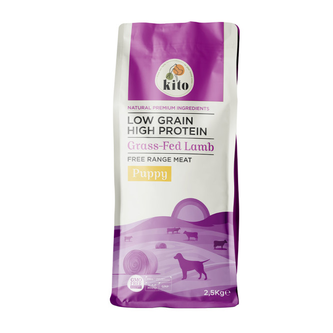 Kito Puppy Dog Food Grass-Fed Lamb сухой корм для щенков, с ягненком свободного выпаса - 2,5 кг