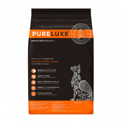 PureLuxe сухой корм для длинношерстных кошек с курицей и лососем - 400 г