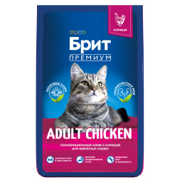 Brit Premium Cat Adult сухой корм для взрослых кошек с курицей - 8 кг