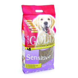 Nero Gold сухой корм для взрослых собак с чувствительным пищеварением с индейкой и рисом - 12 кг