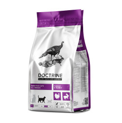 Doctrine сухой беззерновой корм для кошек и котов с чувствительным пищеварением с индейкой и кроликом - 800 г