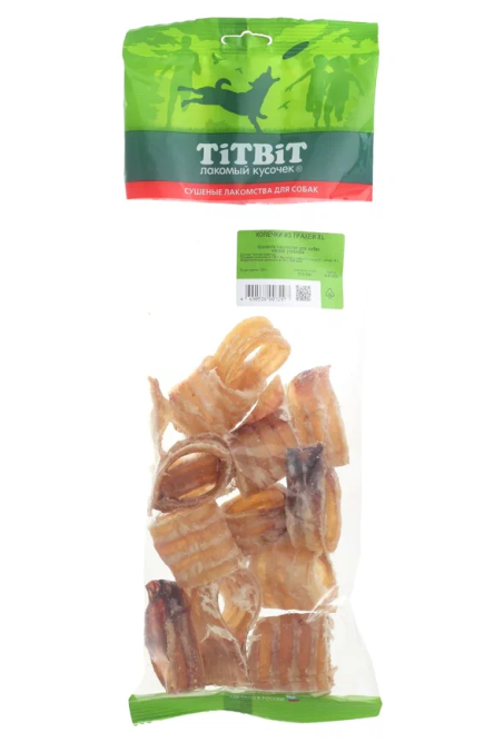 TiTBiT лакомство для собак колечки из трахеи XL - 120 г