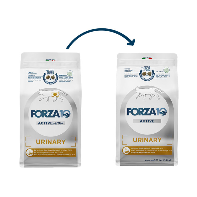 Forza10 Active Urinary сухой корм для взрослых кошек при заболеваниях мочевыводящих путей с рыбой - 1,5 кг