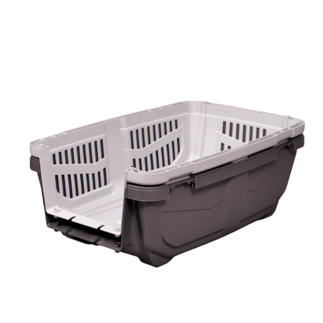 Переноска MPS SKUDO 2 55х36х35h см с металлической дверцей и замком серая