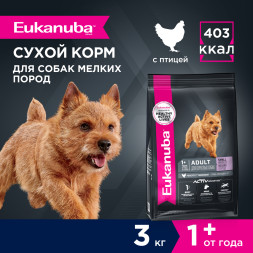 Eukanuba Adult Small Breed 1+ Years сухой корм взрослых собак мелких пород - 3 кг