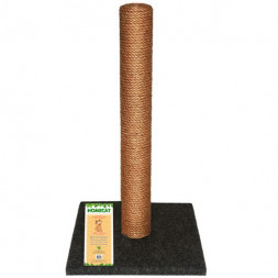 HOMECAT Макси когтеточка столбик для кошек ковролин джут серый, 41х41х63 см