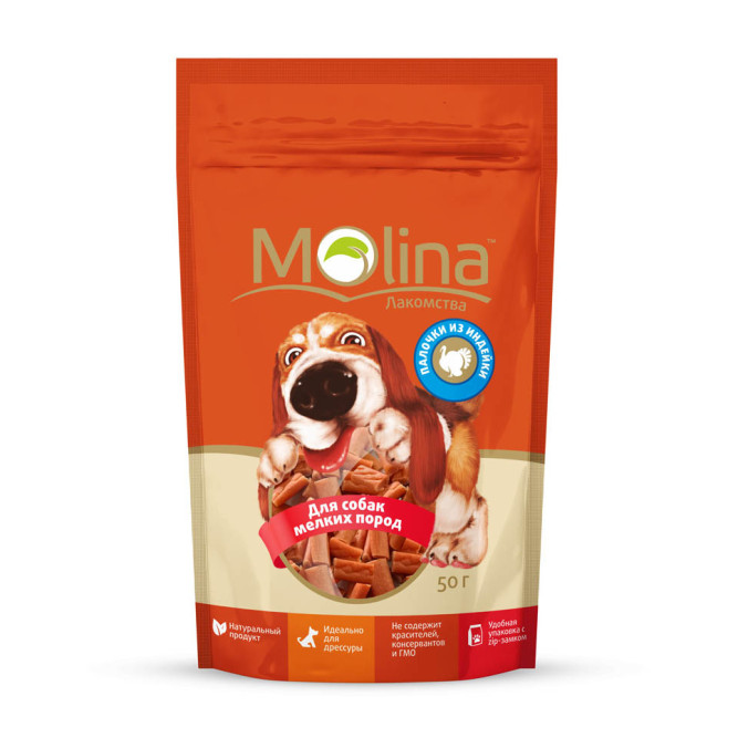 Molina Лакомство для собак мелких пород Палочки из индейки 50 г
