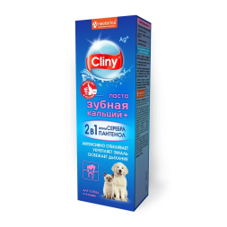 Cliny зубная паста &quot;кальций+&quot; для собак и кошек - 75 мл.