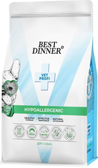 Best Dinner Vet Profi Hypoallergenic сухой корм для собак при пищевой аллергии и непереносимости - 2 кг