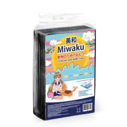 Miwaku пеленки гигиенические целлюлозные с суперабсорбентом, черные, 60х90 см - 5 шт
