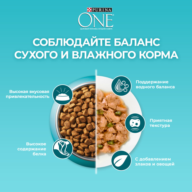Purina One сухой корм для домашних кошек, с высоким содержанием индейки и цельными злаками - 9,75 кг
