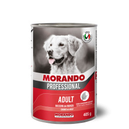 Morando Professional консервированный корм для собак с кусочками говядины, в консервах - 405 г х 24 шт