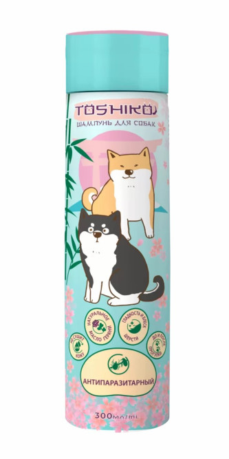 Toshiko антипаразитарный шампунь для собак - 300 мл