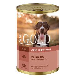 Nero Gold консервы для собак с мясным рагу, кусочки в желе - 415 г х 12 шт