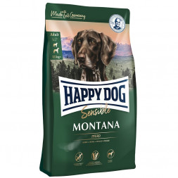 Happy Dog Supreme Sensible Mоntana сухой корм для взрослых собак средних и крупных пород при пищевой аллергии и чувствительном пищеварении с кониной - 10 кг