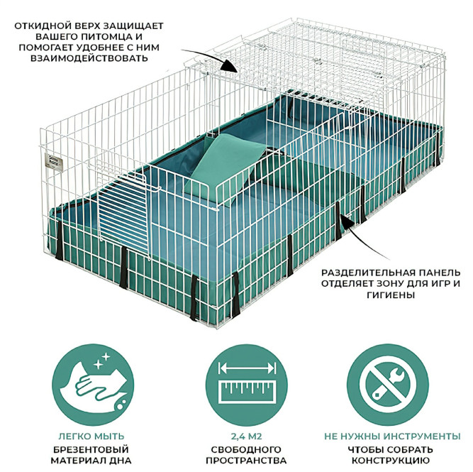 MidWest клетка для морских свинок Guinea Habitat Plus 120х60х36 см