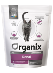 Organix Renal сухой корм для взрослых кошек для поддержания функции почек при острой или хронической болезни почек - 1,5 кг