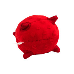 Playology PUPPY SENSORY BALL сенсорный плюшевый мяч для щенков с ароматом говядины, 11 см, красный