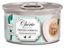 Pettric Shredded Chicken влажный корм для кошек рубленная курица с бурым рисом в подливе - 80 г х 24 шт