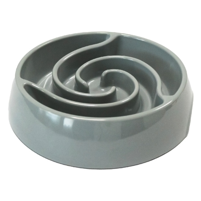 SuperDesign миска меламиновая для медленного поедания Торнадо, 900 мл, серая