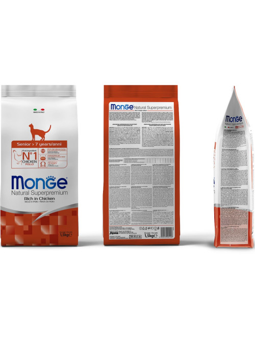 Monge Cat Senior сухой корм для пожилых кошек старше 7 лет 1,5 кг