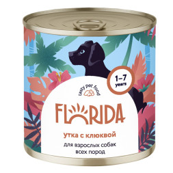 Florida консервы для собак с уткой и клюквой - 240 г х 12 шт