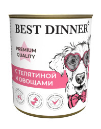 Best Dinner Premium консервы для собак с телятиной и овощами - 340 г